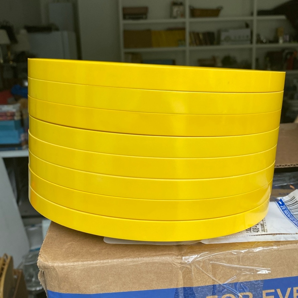 Vintage Heller Design by‎ Massimo Vignelli Plates Melamine Yellow Stackable…